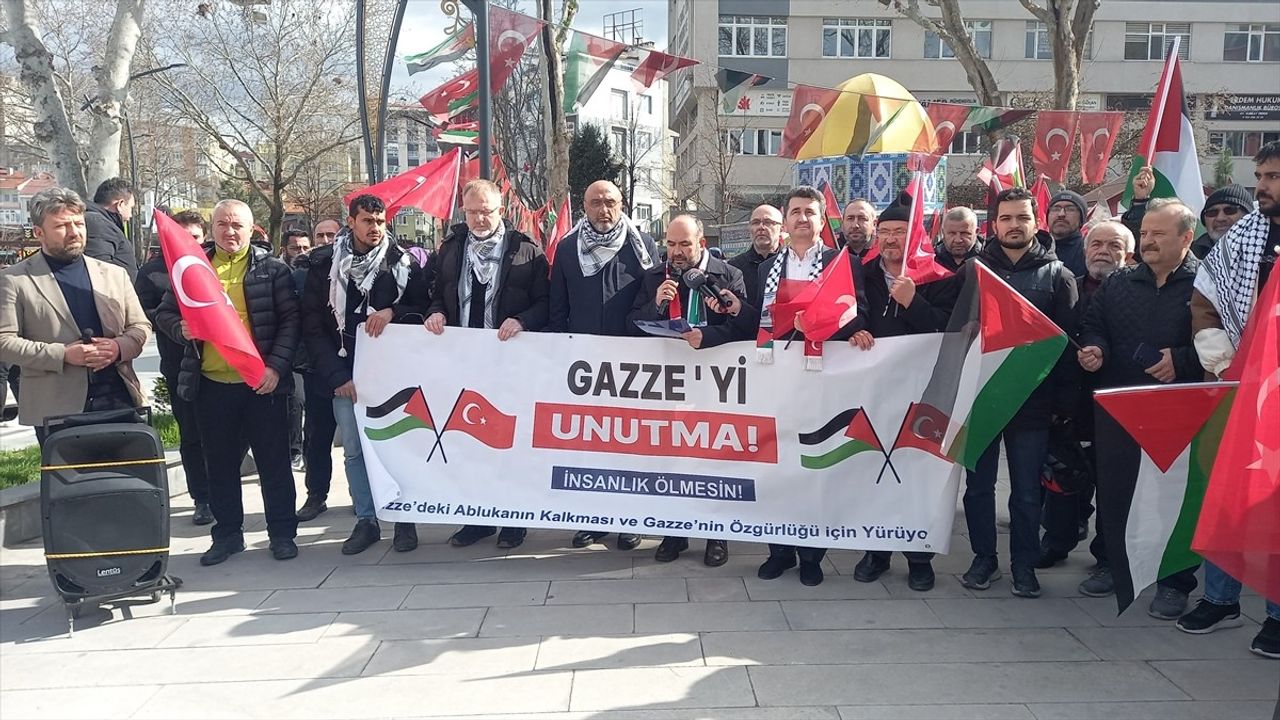 Kütahya'da Gazze'ye Destek Protestosu