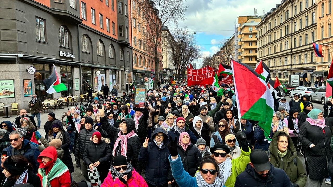 Stockholm'de Trump'ın Gazze Planına Protesto