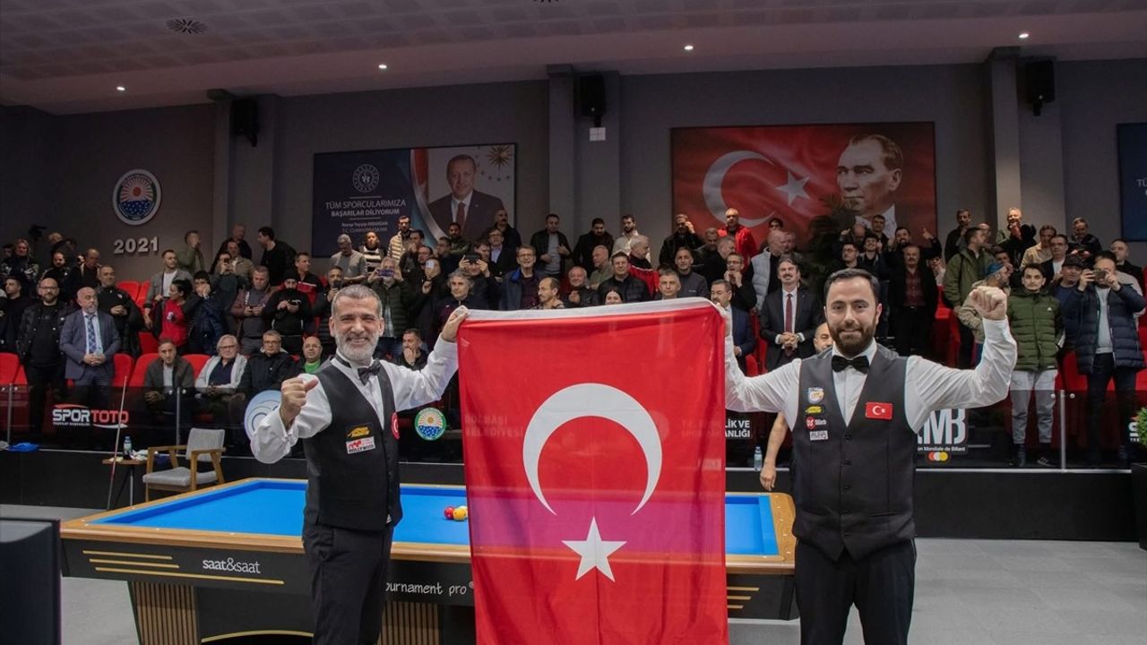 Tayfun Taşdemir ve Berkay Karakurt Avrupa 3 Bant Bilardo Şampiyonu oldu