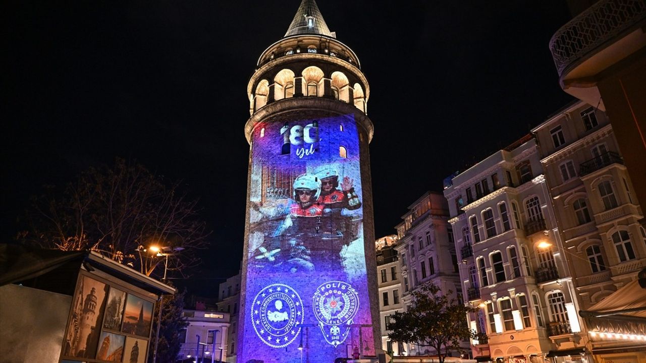 Türk Polis Teşkilatı'nın 180. Yılı Galata Kulesi'nde Kutlandı