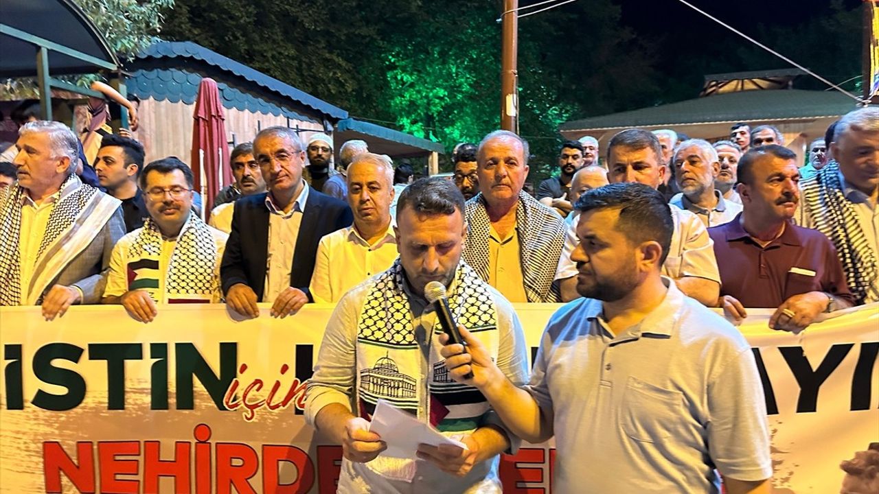 Adıyaman'da Gazze ve Filistin İçin Destek Gösterisi