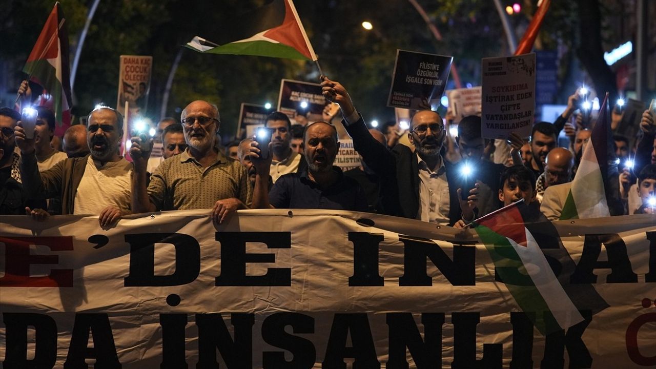 Ankara'da Gazze'ye Destek Yürüyüşü Düzenlendi