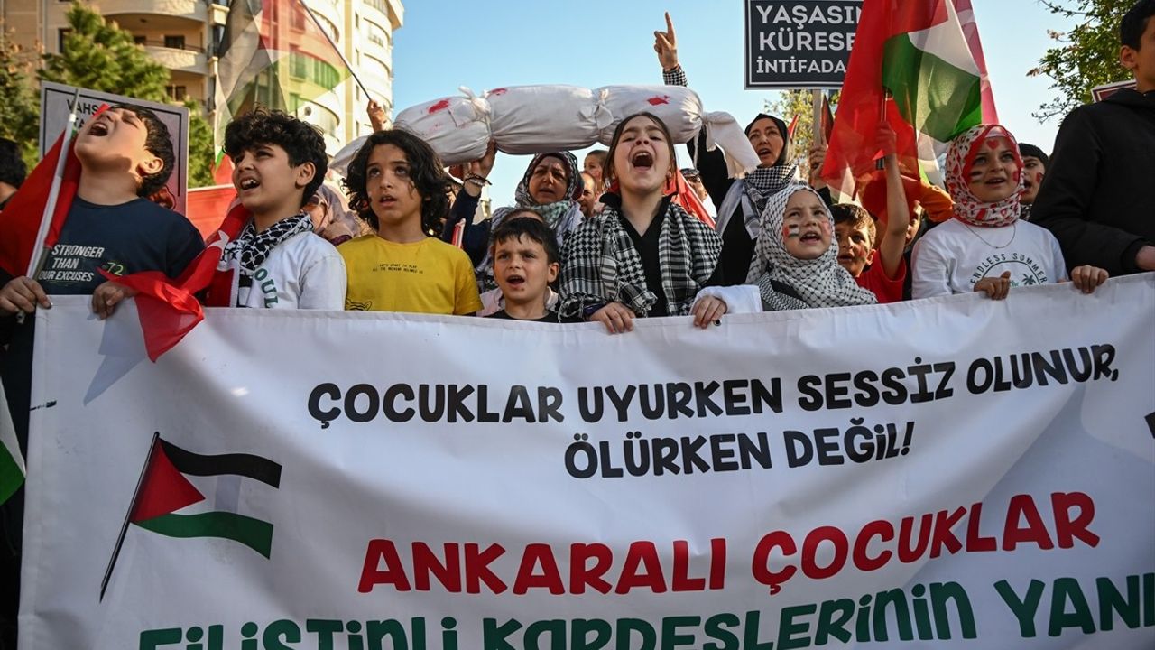 Ankara'da İsrail'in Gazze Saldırılarına Protesto