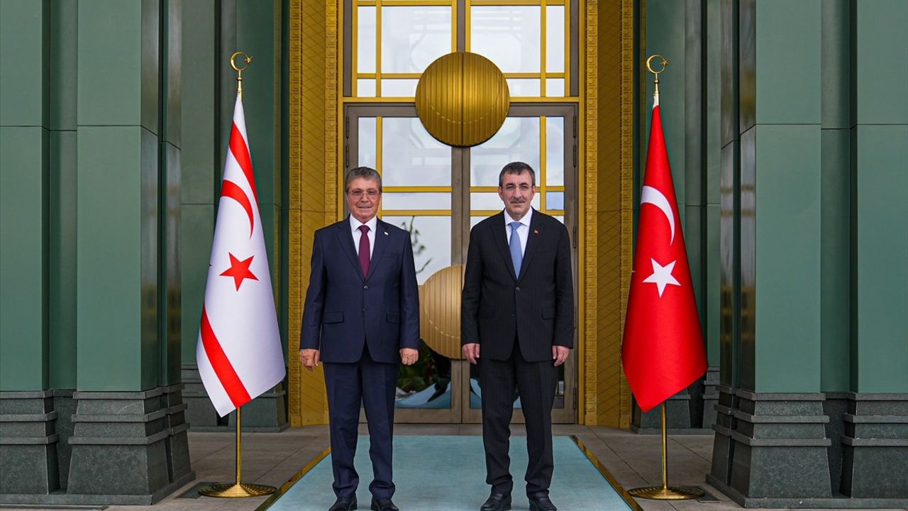 Cumhurbaşkanı Yardımcısı Yılmaz ve KKTC Başbakanı Üstel Görüşmesi