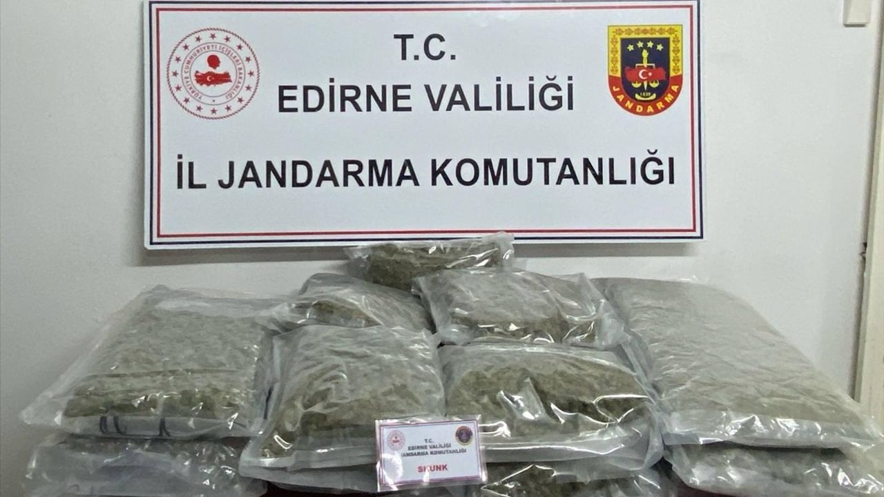 Edirne'de 16 Kilo 500 Gram Skunk Yakalandı