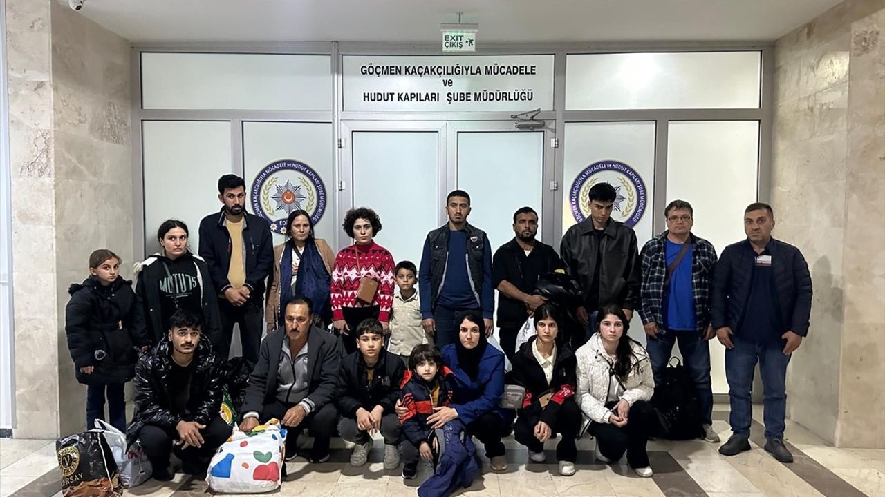 Edirne'de Düzensiz Göçmen Operasyonu