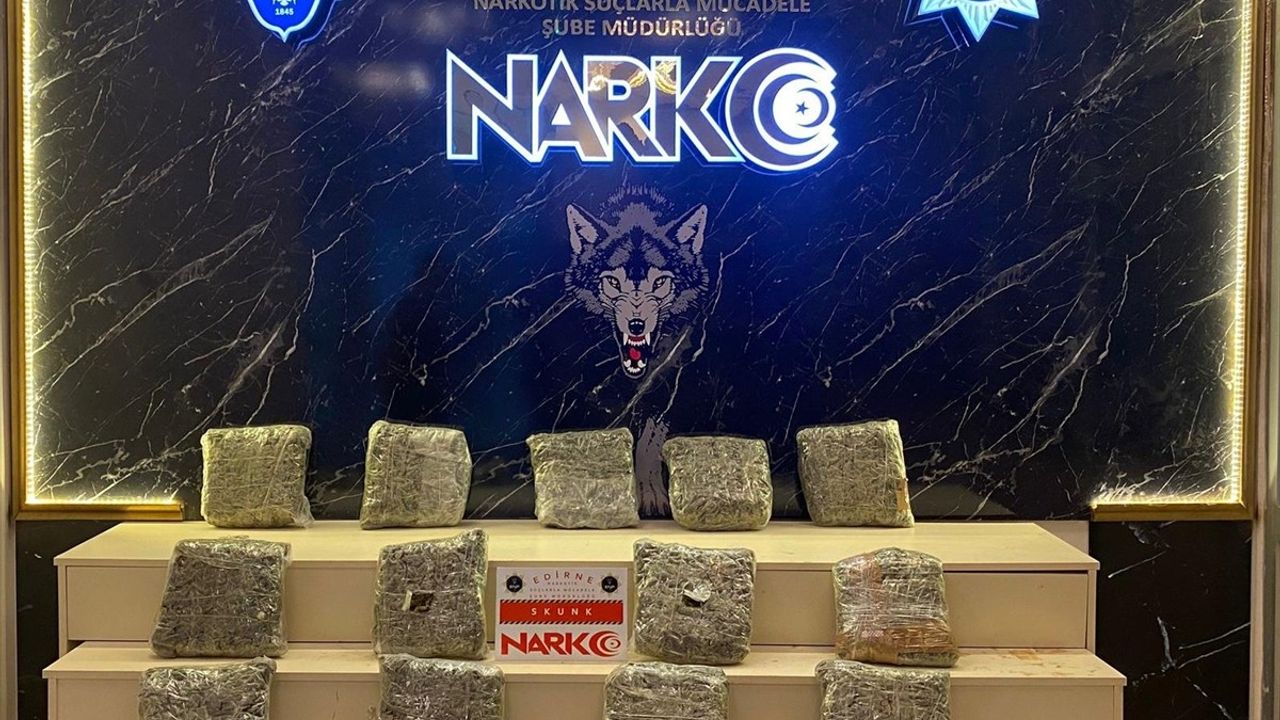 Edirne'de Uyuşturucu Operasyonu: 13 Kilo 621 Gram Ele Geçirildi