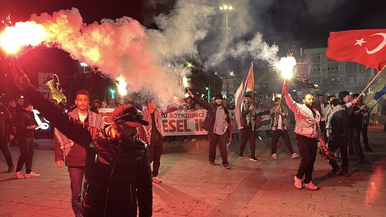 Erzincan'da Filistin'e Destek Yürüyüşü Gerçekleştirildi