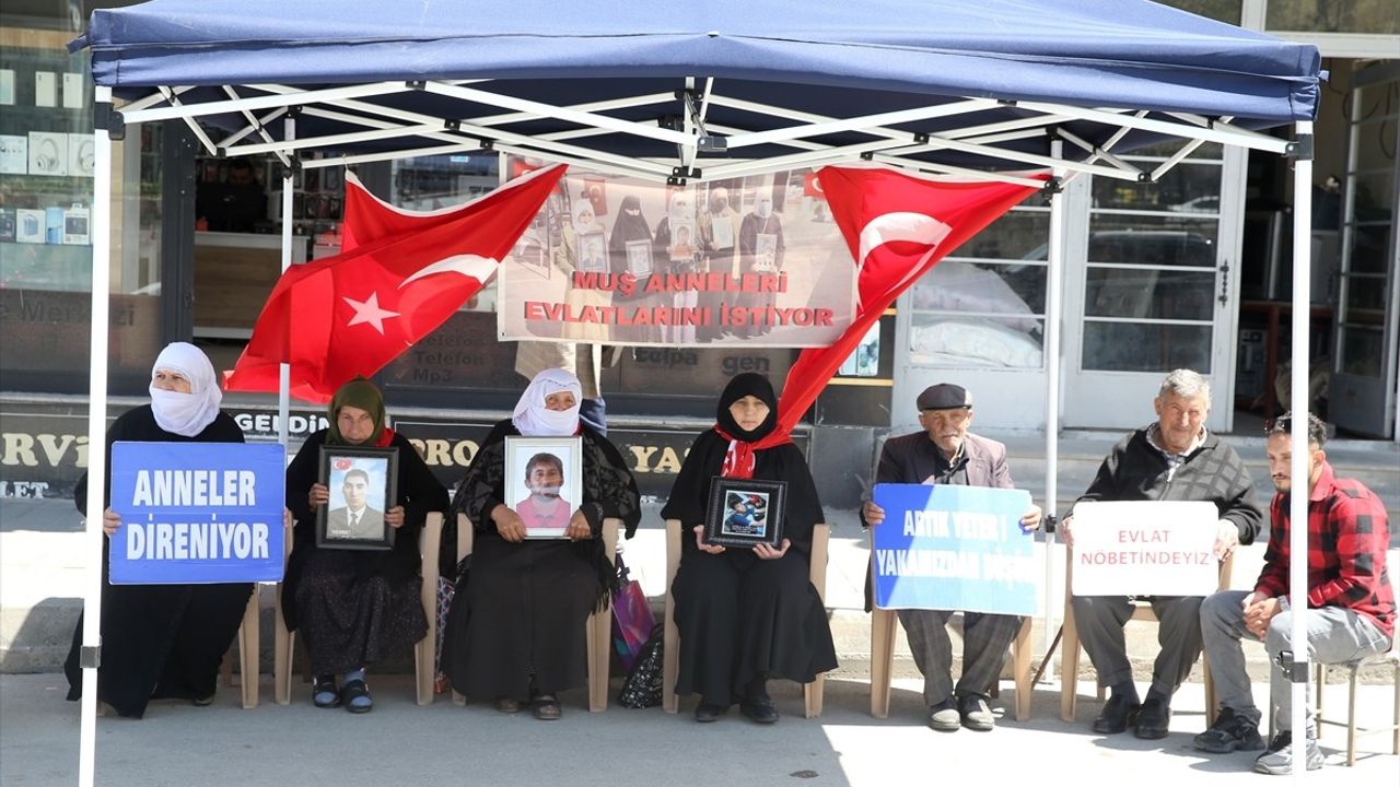 Muş'ta Evlat Nöbeti Devam Ediyor