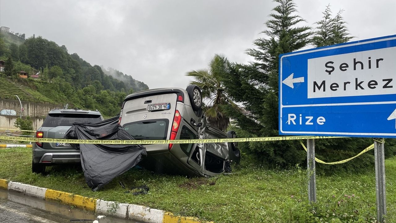 Rize'de Trafik Kazası: 1 Kişi Hayatını Kaybetti