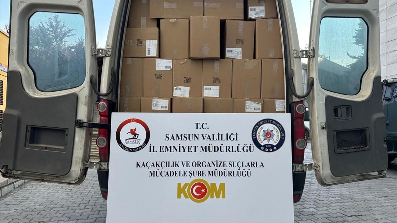 Samsun'da Dev Kaçak Makaron Operasyonu