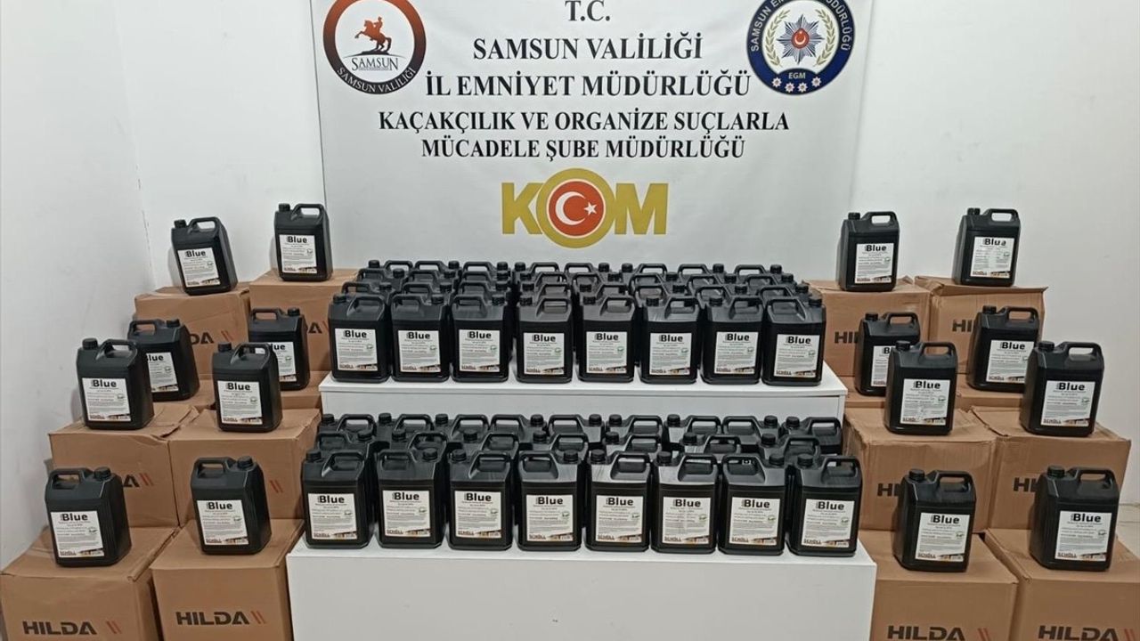 Samsun'da Kaçak Etil Alkol Operasyonu: 1 Ton Ele Geçirildi
