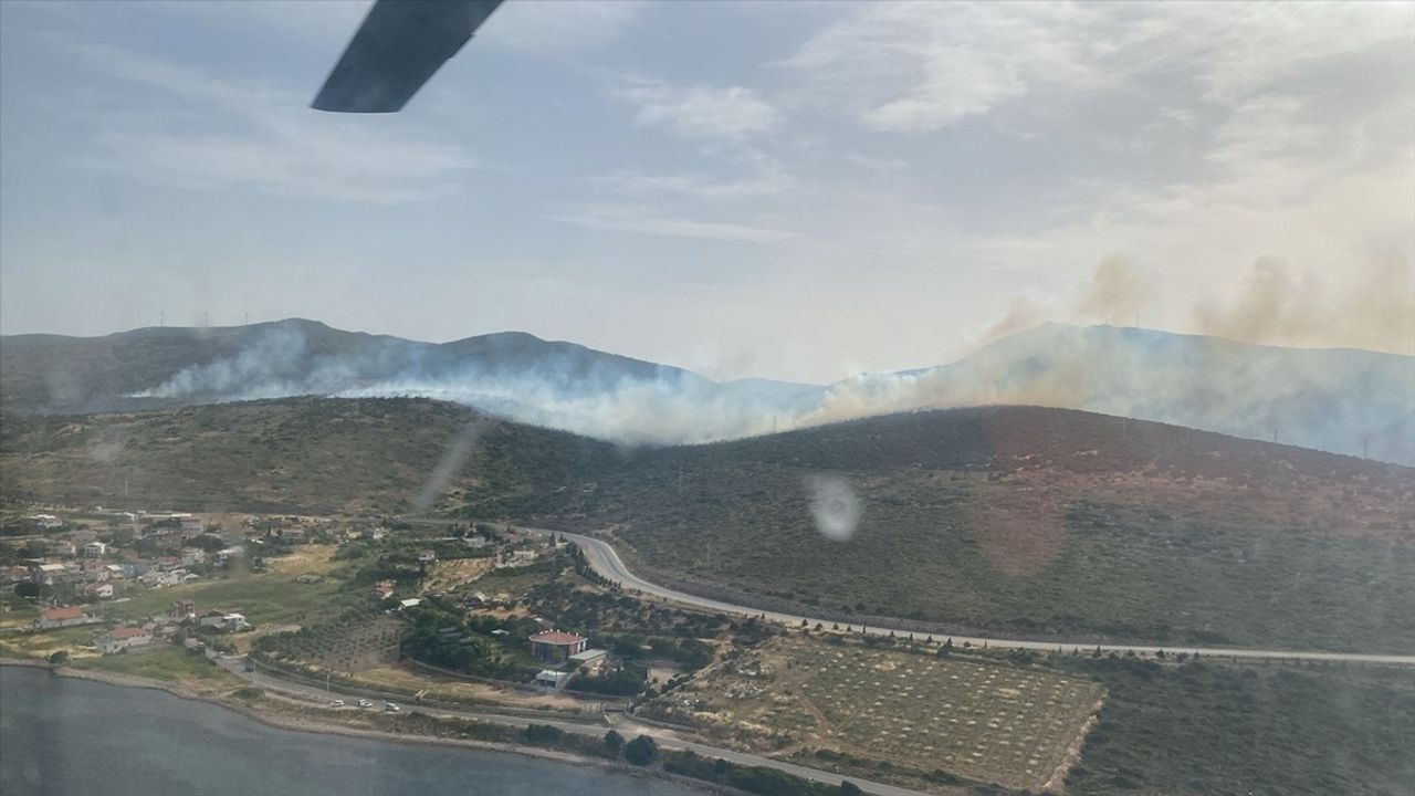 Urla'da Makilik Alanda Yangın Çıktı
