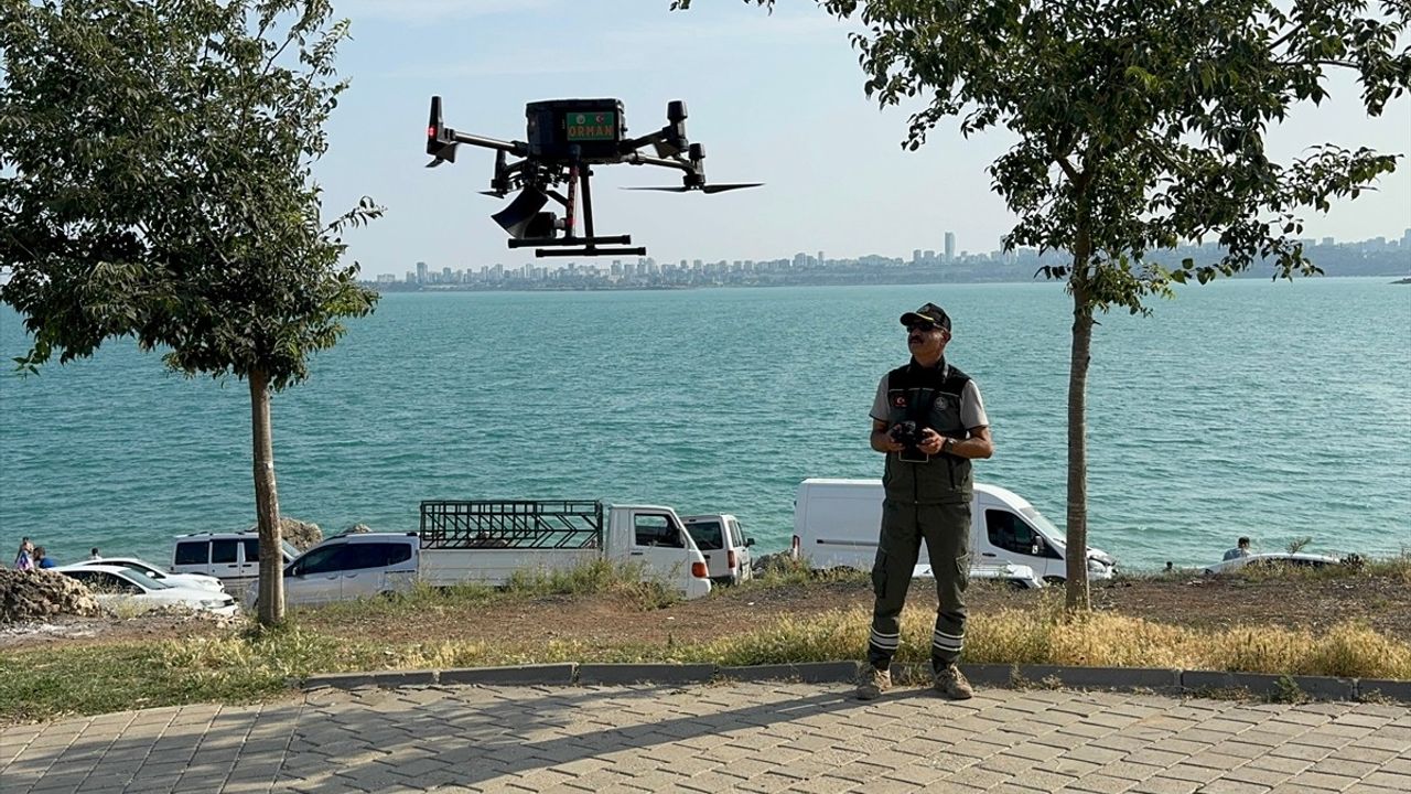Adana'da Dronla Orman Yangınlarına Karşı Uyarı Projesi Başlatıldı