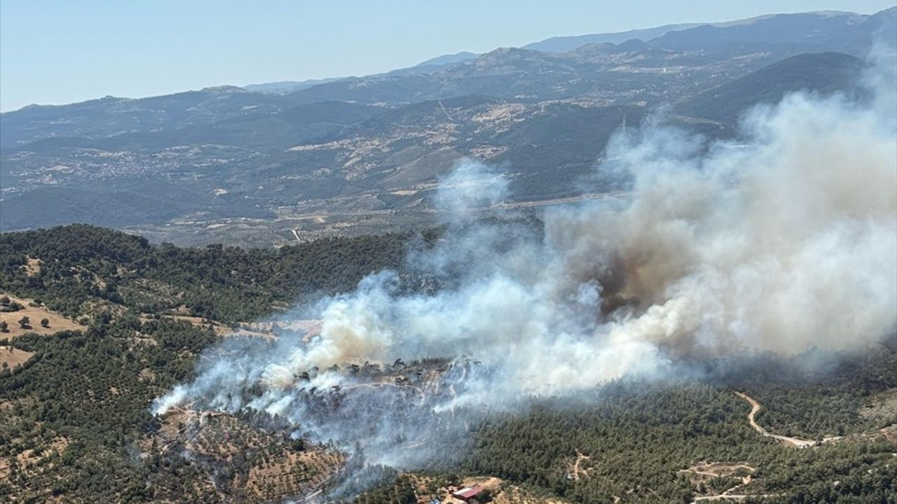 Balıkesir'de Orman Yangınına Müdahale Devam Ediyor