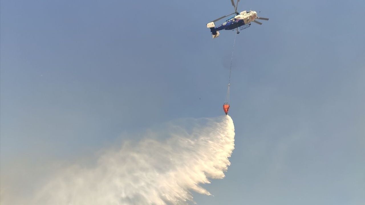 Çanakkale'de Tarım Arazisinde Yangın Çıktı