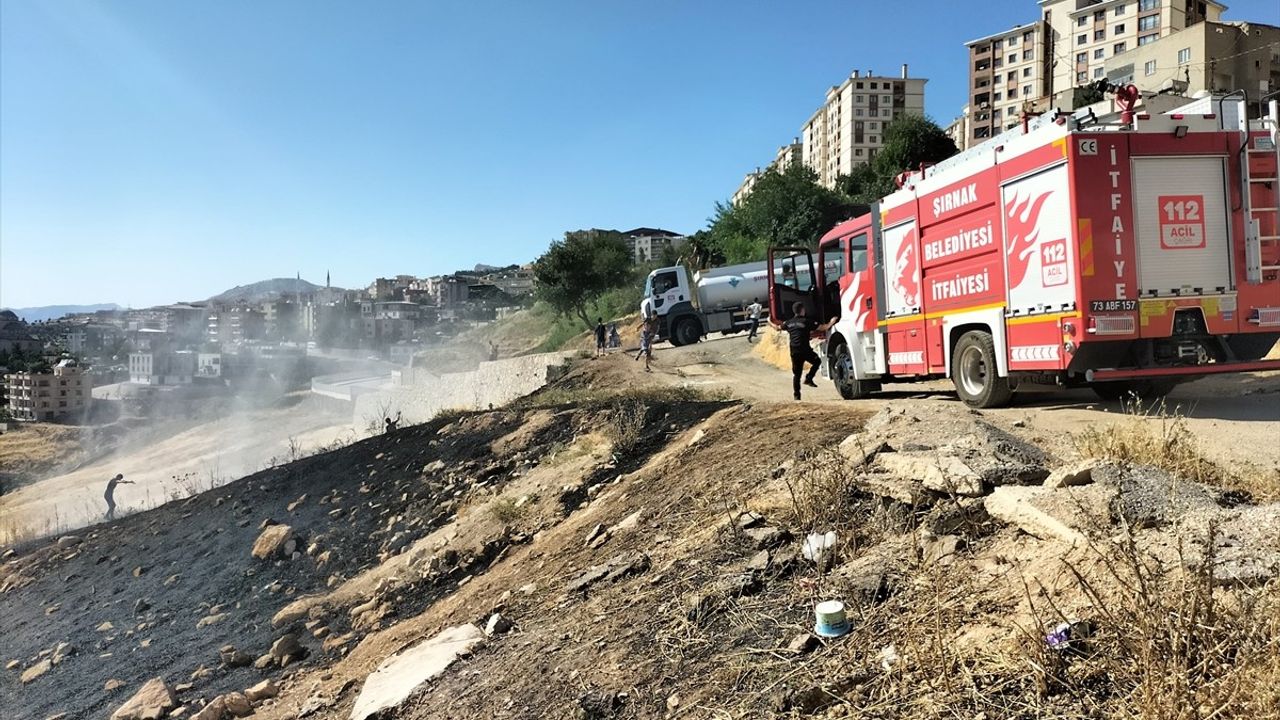 Cizre'de Anız Yangını Kontrol Altına Alındı