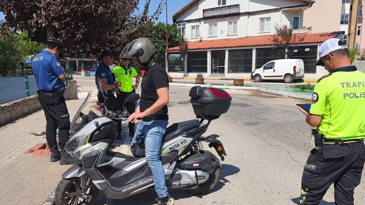 Edirne'de Motosiklet Denetimlerinde Cezalar