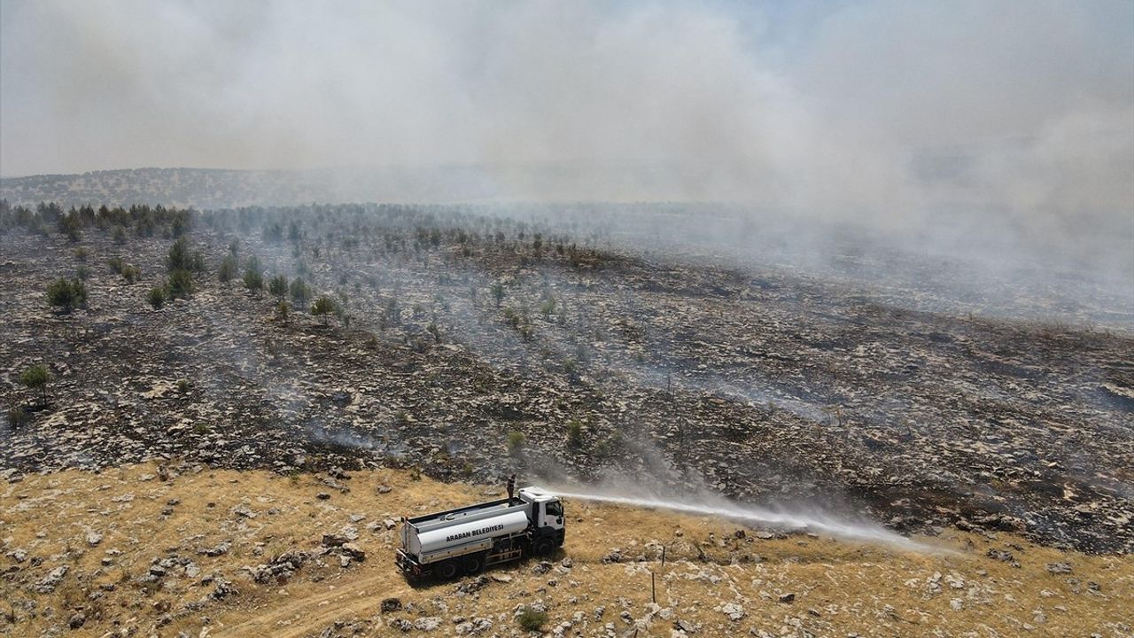 Gaziantep'te Kırsal Alanlar Alev Alev Yandı