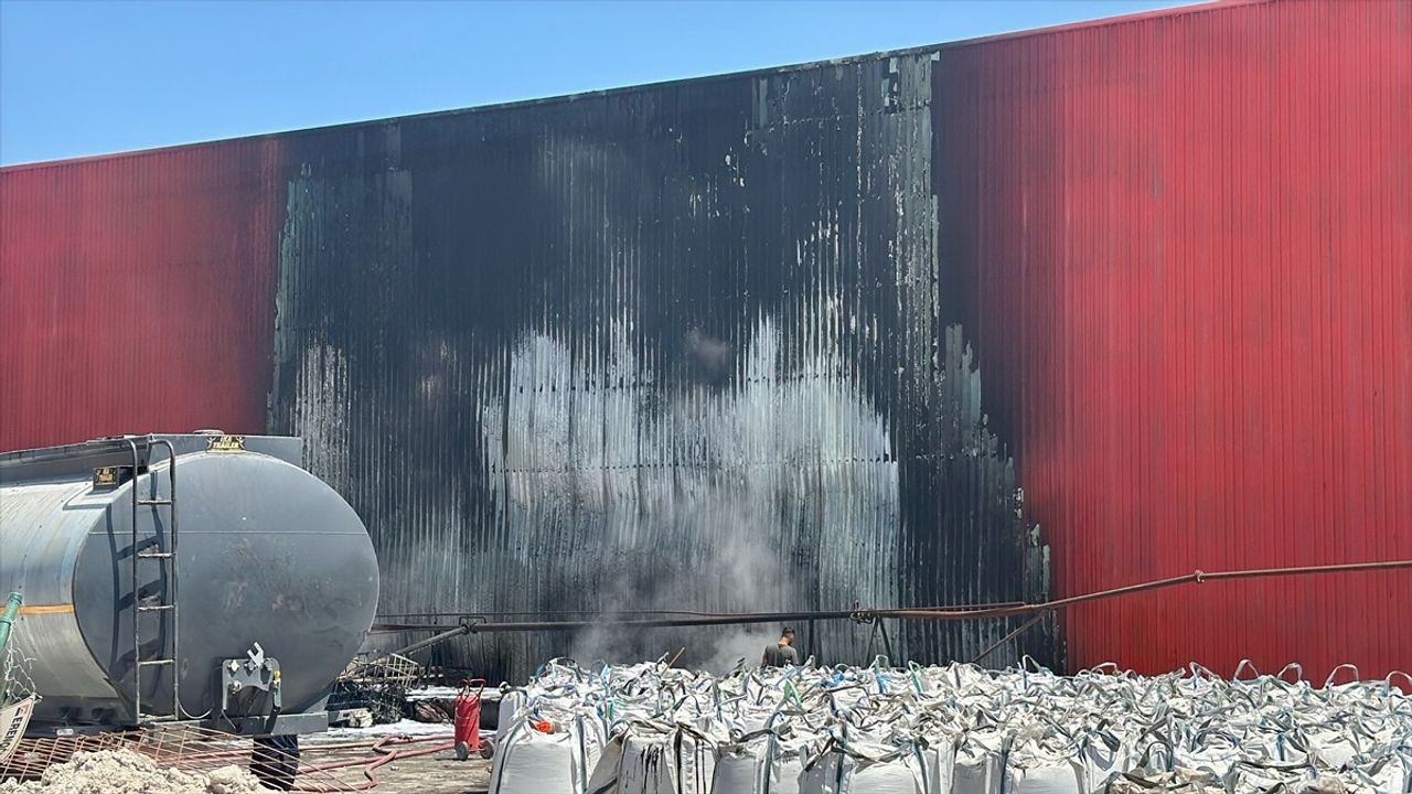 Kocaeli'de Asfalt Fabrikasında Yangın Çıktı