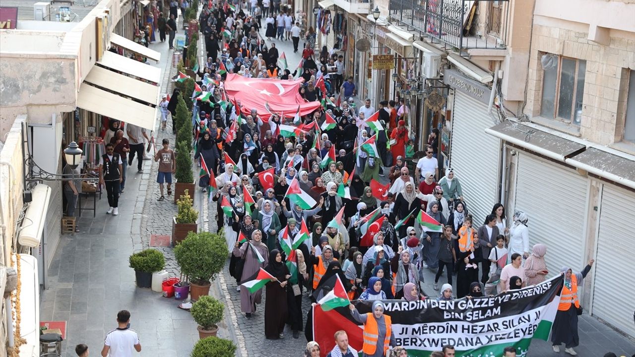 Mardin'de Gazze Saldırılarına Karşı Protesto