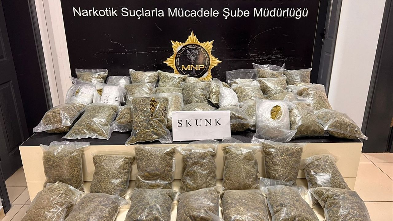 Mersin'de Minibüste 23 Kilogram Skunk Ele Geçirildi