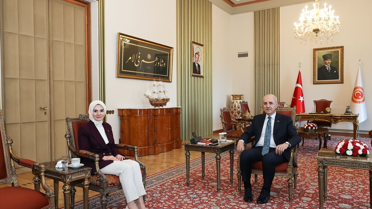 TBMM Başkanı Kurtulmuş, Aile ve Sosyal Hizmetler Bakanı Göktaş'ı Ağırladı