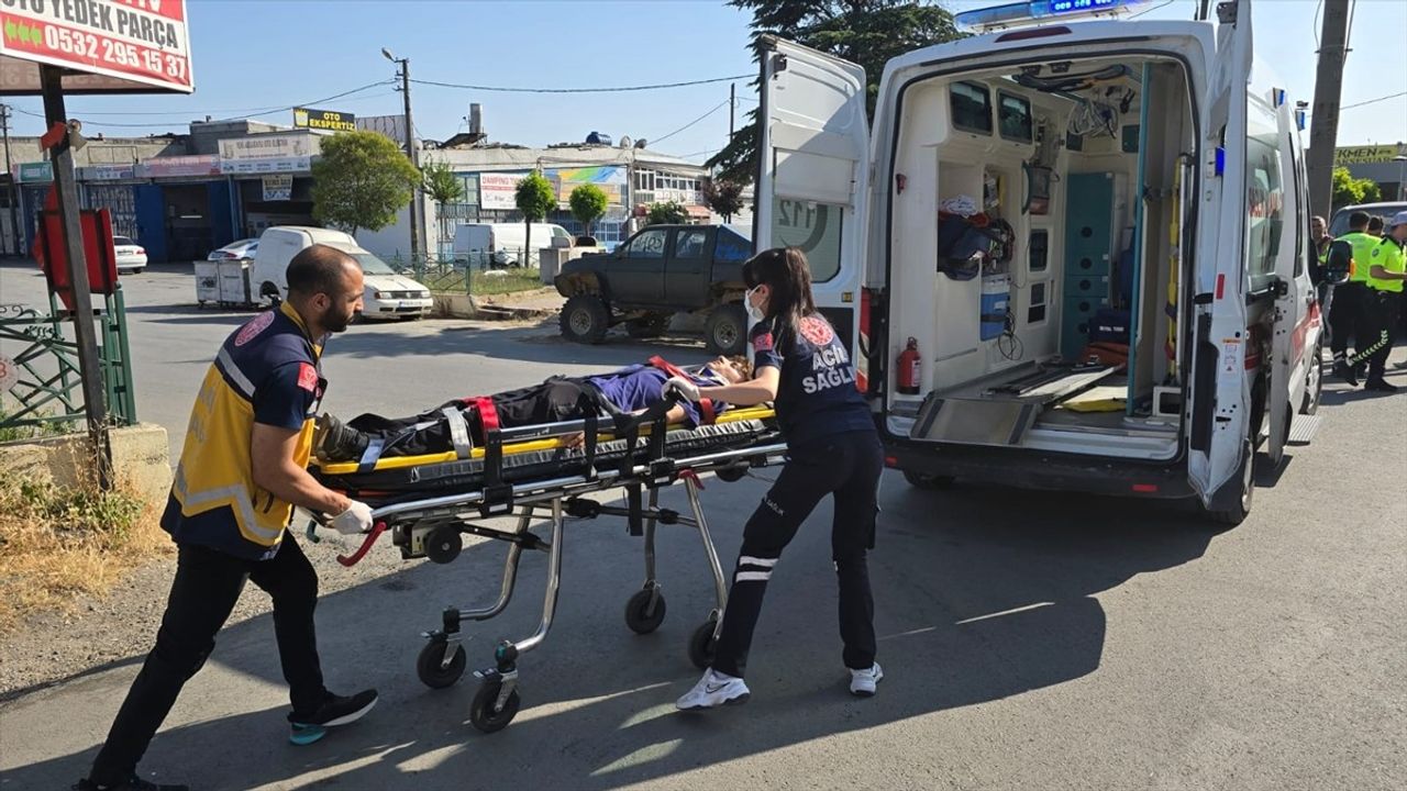 Tekirdağ'daki Motosiklet Kazası Güvenlik Kamerasında