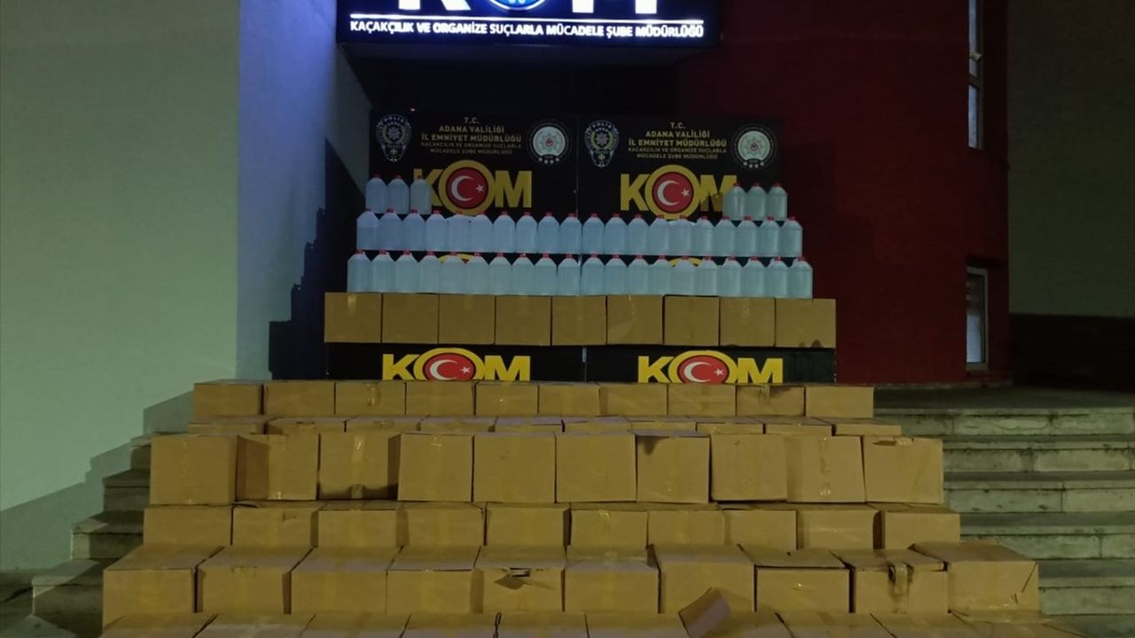 Adana'da Kaçak Etil Alkol Operasyonu