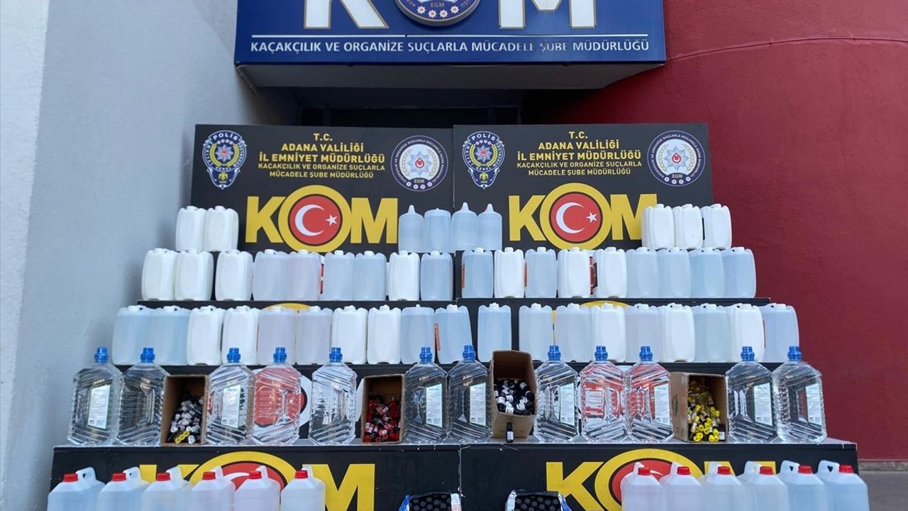 Adana'da Kaçak Etil Alkol Operasyonu