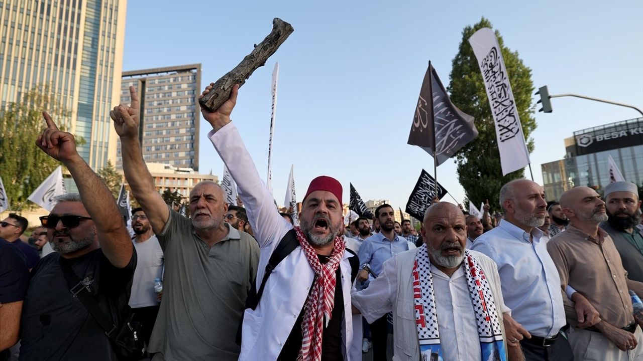 Başkentte Gazze İçin Protesto Gösterisi