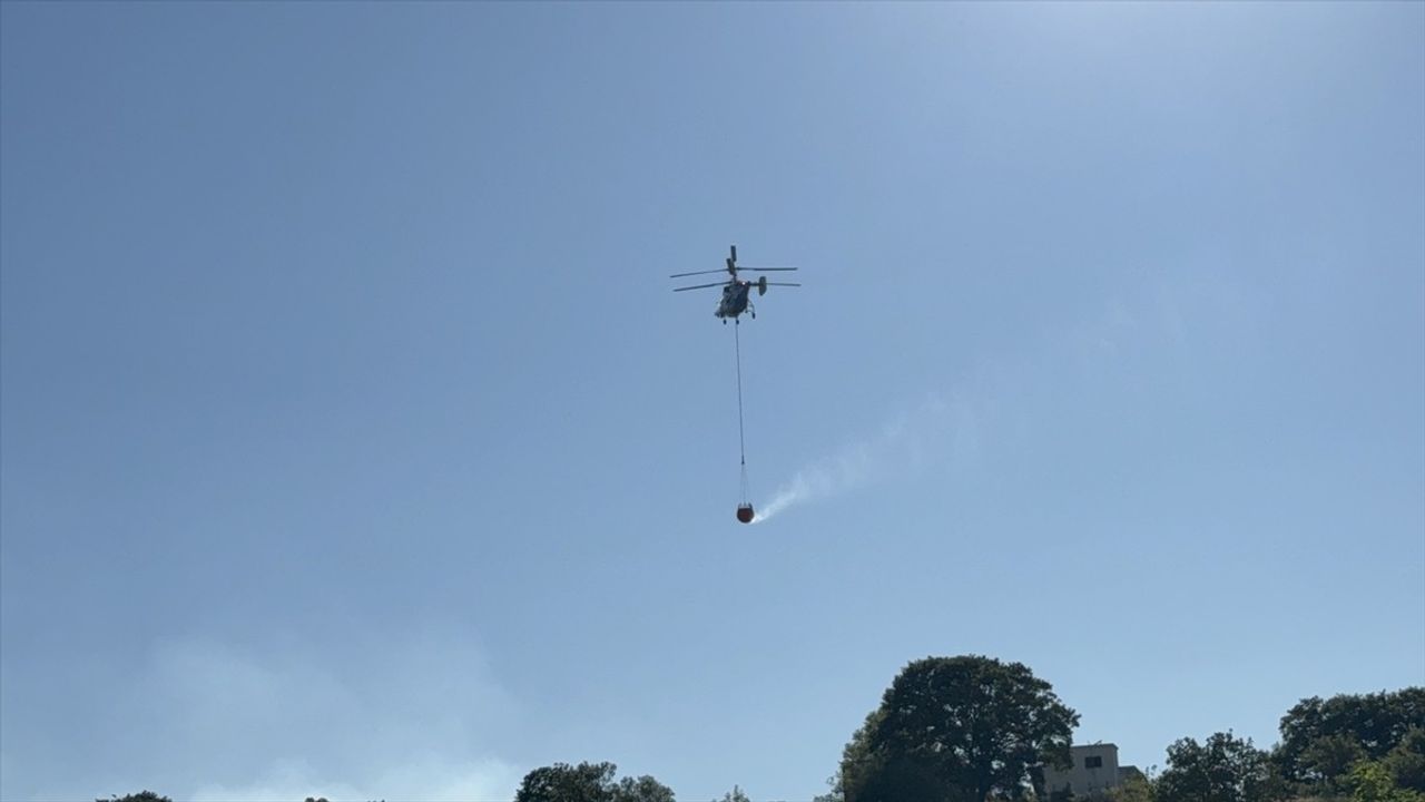 Çanakkale'deki Tarım Alanında Yangın Kontrol Altına Alınıyor