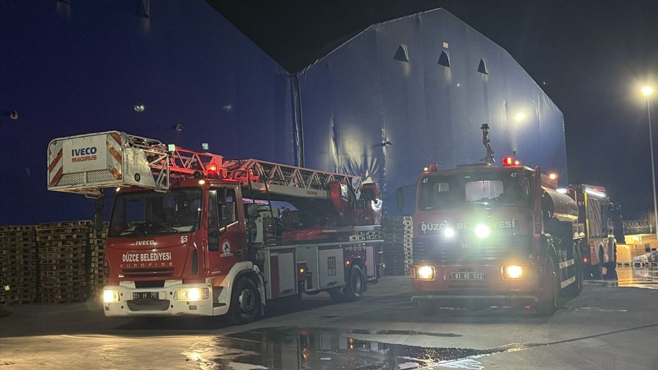 Düzce'deki Otomotiv Yedek Parça Fabrikasında Yangın