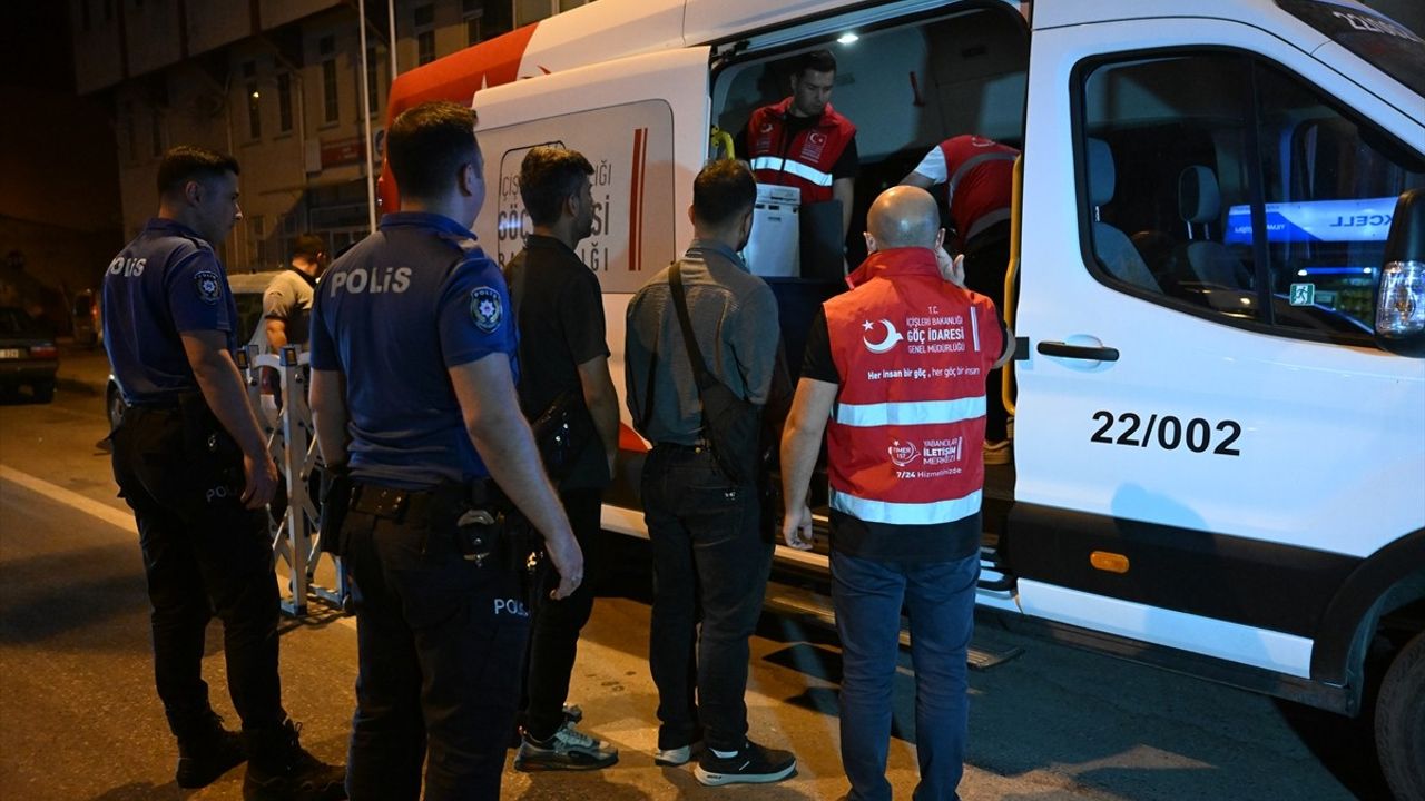 Edirne'de Düzensiz Göçmen Yakalama Operasyonu