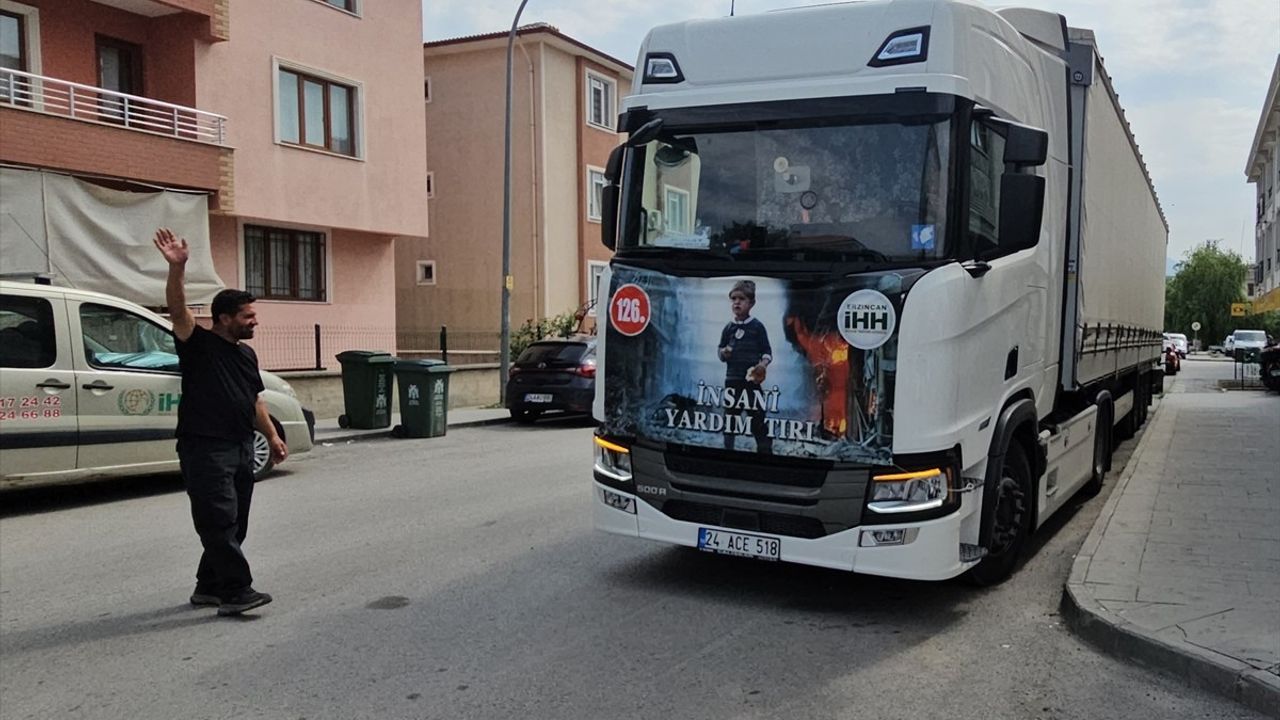 Erzincan'dan Filistin ve Suriye'ye İnsani Yardım Gönderildi