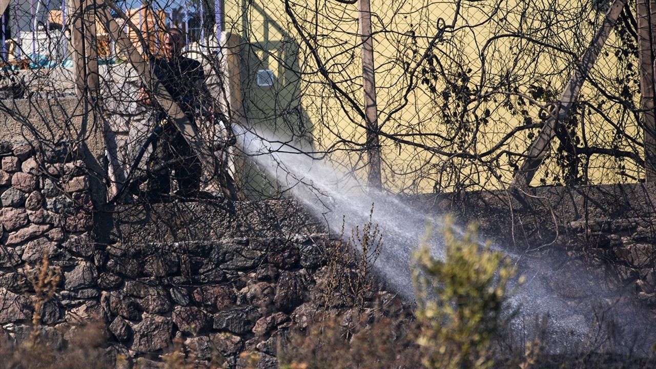İzmir'de Otluk Alanda Yangın Kontrol Altına Alındı