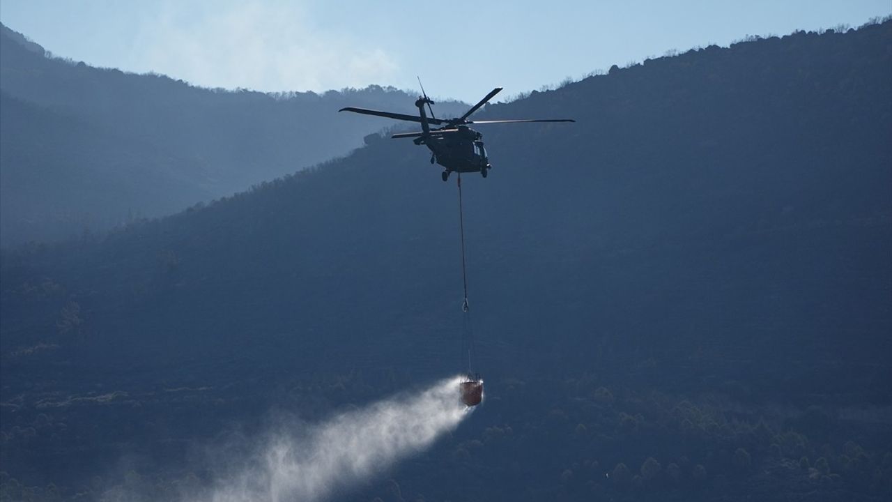 İzmir'deki Orman Yangınlarına Müdahale Devam Ediyor