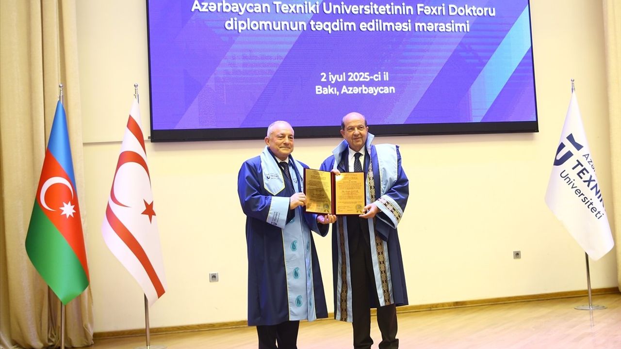 KKTC Cumhurbaşkanı Ersin Tatar'a Fahri Doktora Unvanı