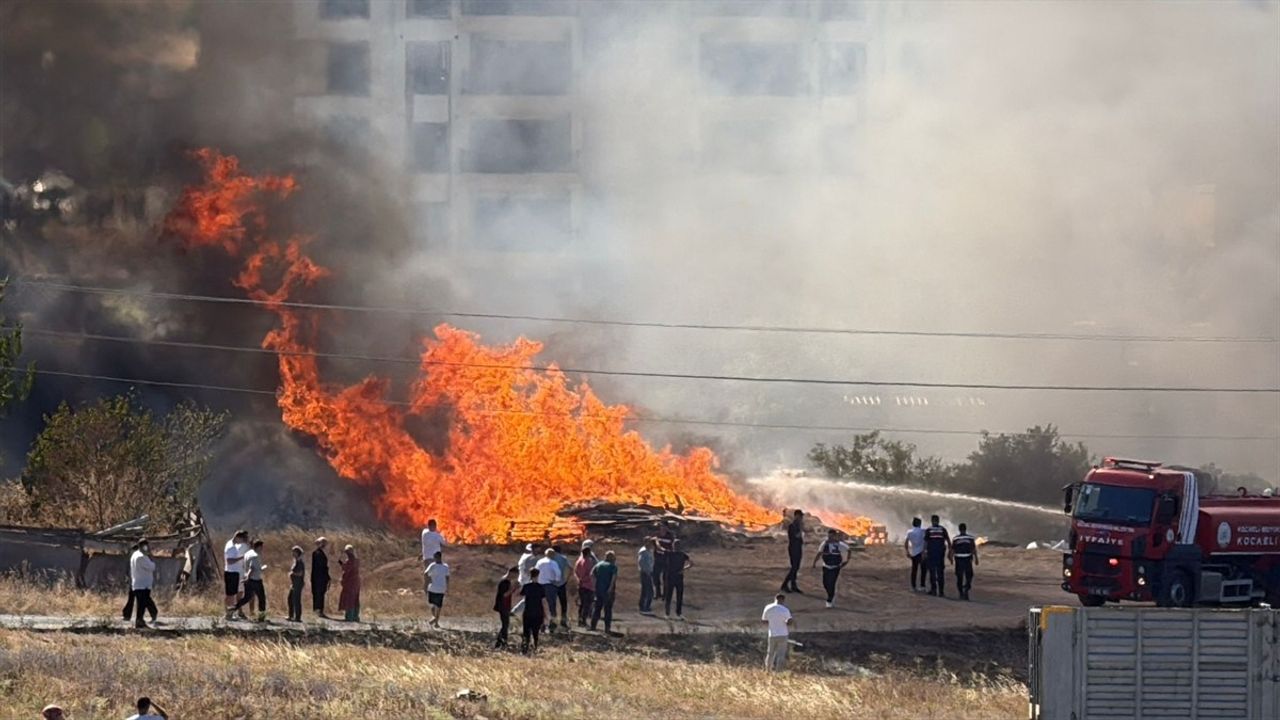 Kocaeli'de Otluk Alanda Yangın Kontrol Altına Alındı