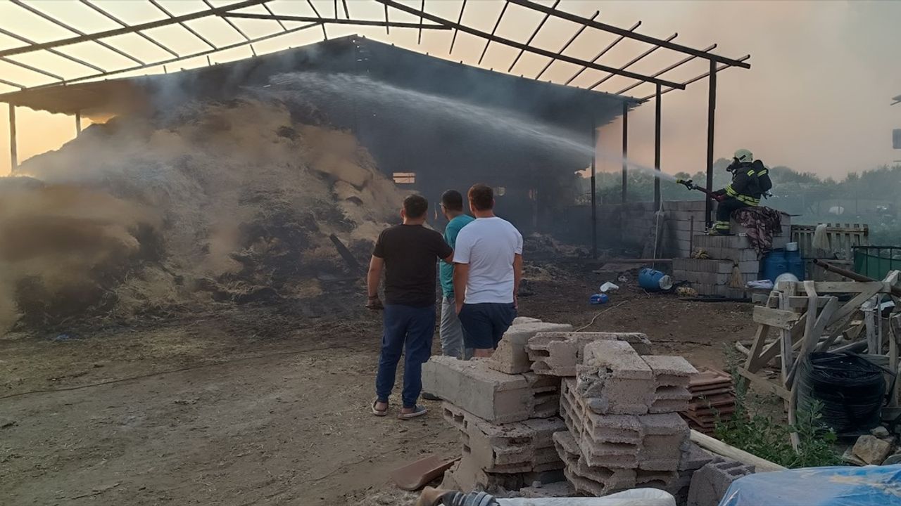 Konya'da Ahır ve Samanlık Yangını: 2 Yaralı
