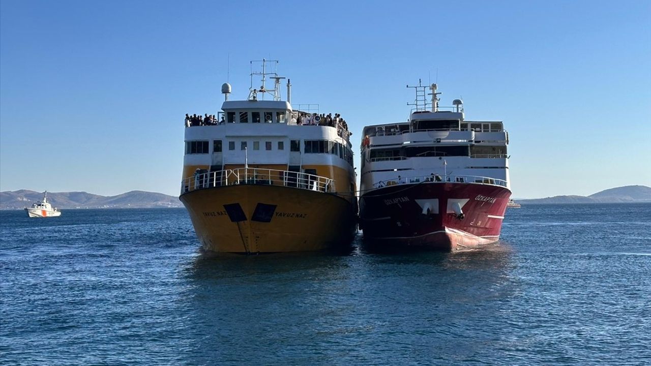 Marmara Adası'nda Feribot Yangını
