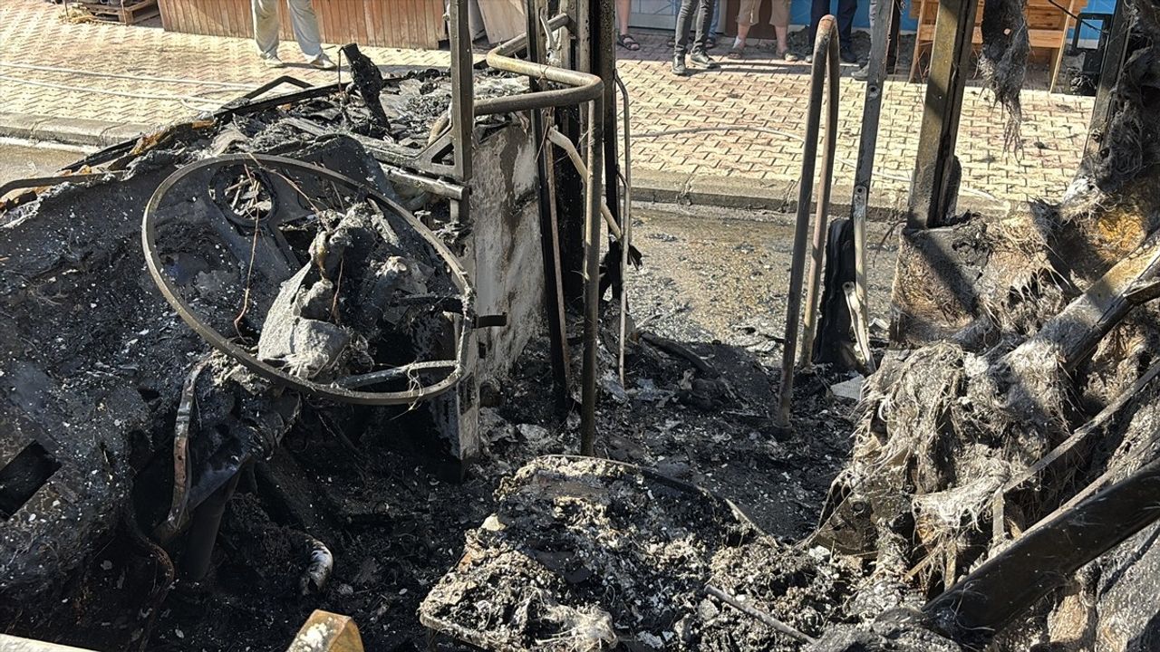Samsun'da Yolcu Otobüsünde Yangın