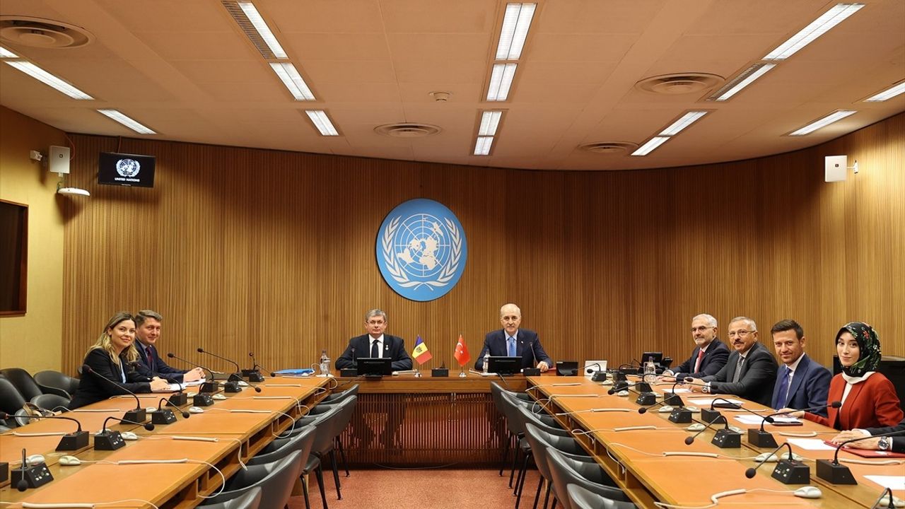 TBMM Başkanı Kurtulmuş, Moldova Parlamento Başkanı İgor Grosu ile Görüştü