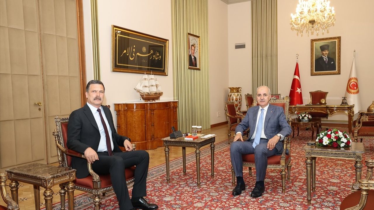 TBMM Başkanı Numan Kurtulmuş, TİP Genel Başkanı Erkan Baş ile Görüştü