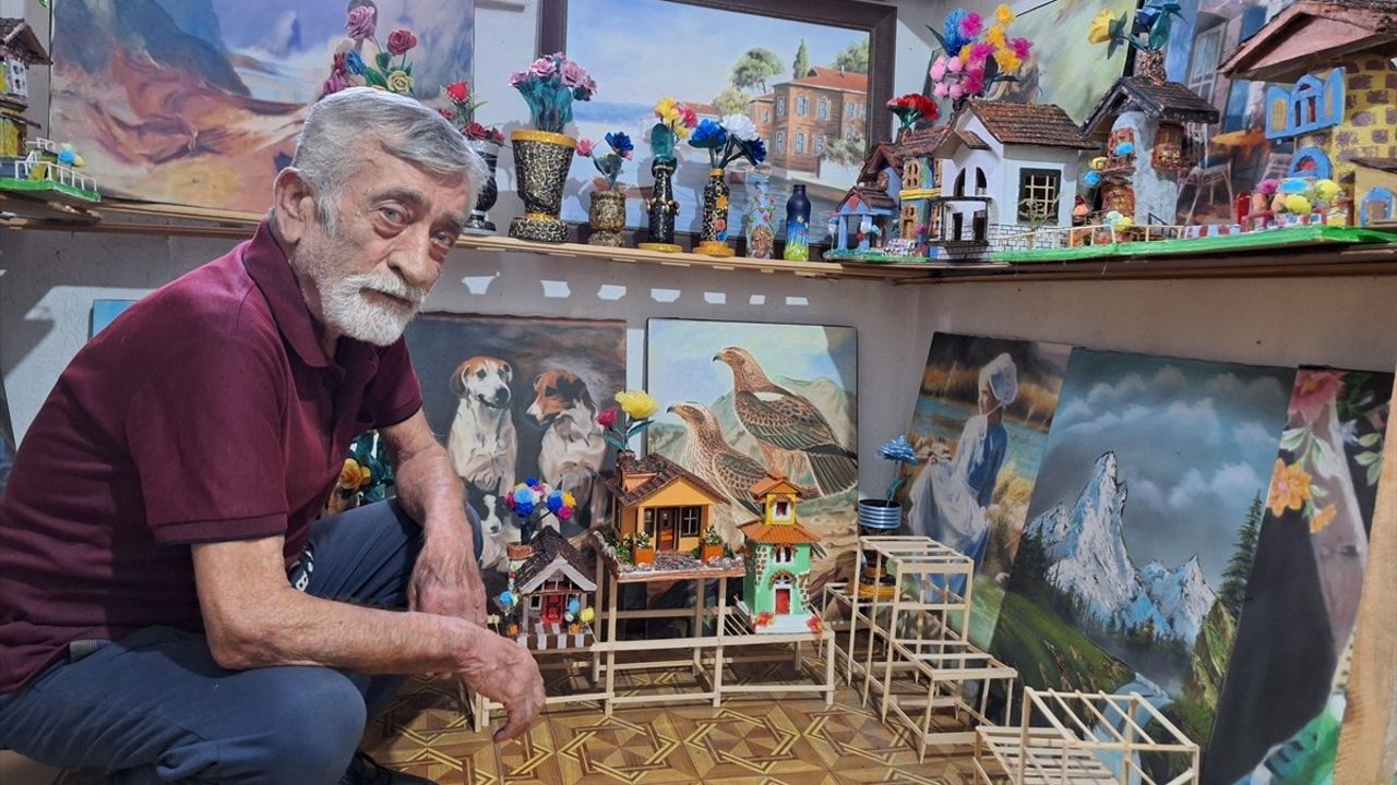 Zonguldak'ta Emekli İşçi 15 Yıldır Resim Yapıyor