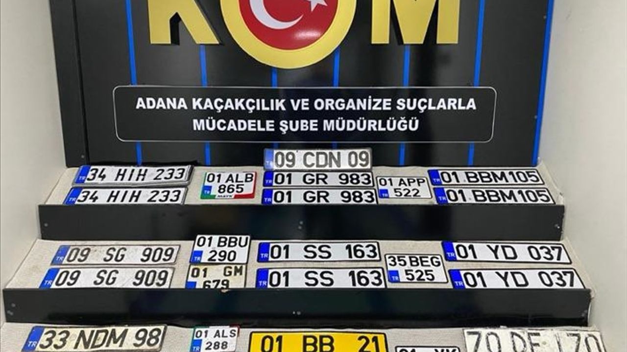 Adana'da 27 Sahte Araç Plakası Ele Geçirildi