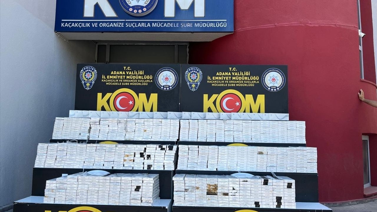 Adana'da Kaçak Sigara Operasyonu: Milyonlarca Makaron ve Tütün Ele Geçirildi