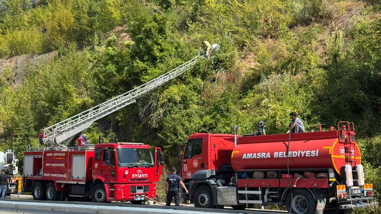 Bartın Amasra'da Orman Yangınına Müdahale Başlatıldı