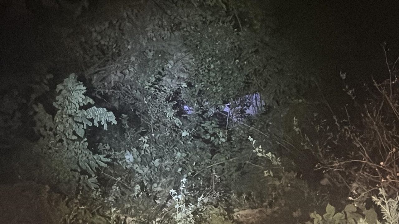 Bolu Dağı'nda Park Halindeki Kamyonet Uçuruma Yuvarlandı