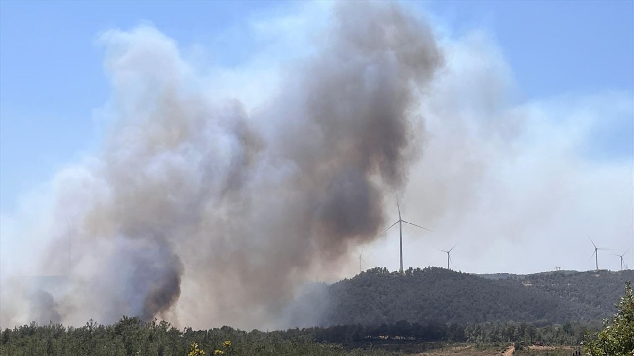 Çanakkale'de Orman Yangınına Hızla Müdahale Ediliyor